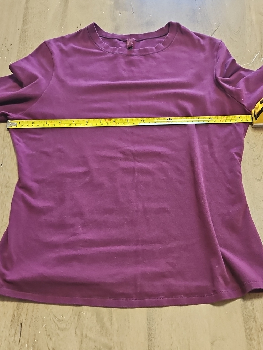 SKIMS Long Sleeve Crewneck Top in Plum Size XL - Picture 4 of 11